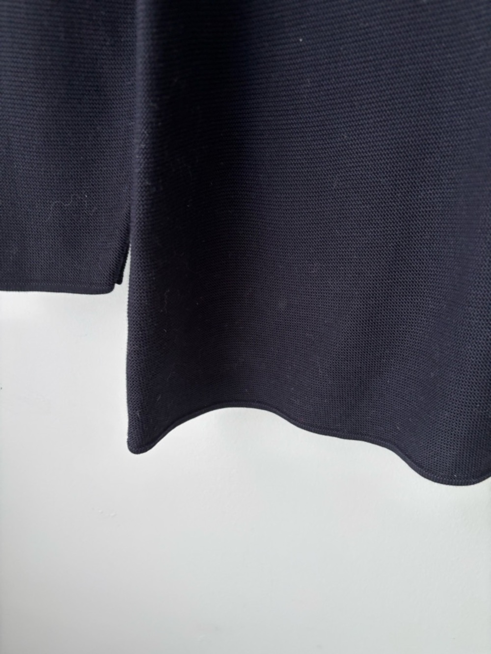 COS Navy Cotton Cardigan Minimalist Boxy Knit Oversized Quiet Luxury L - Picture 7 of 8